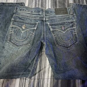 True Religion Men's Dark Blue Bootcut Jeans